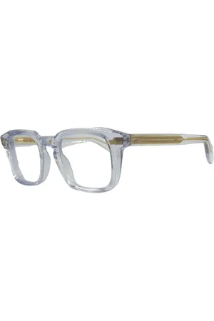 Cutler and Gross Akcesoria, unisex, Szary, ONE SIZE, Ręcznie Robione Kwadratowe Okulary Przeciwsłoneczne - Kryształ