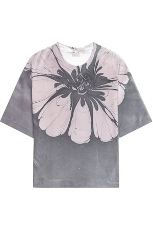 DRIES VAN NOTEN Koszulki, Mężczyzna, Szary, M, Bawełna, Szary sweter z okrągłym dekoltem Beluga