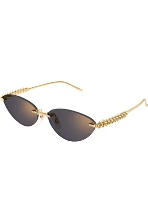 Cartier Akcesoria, Kobieta, Żółty, ONE SIZE, Okulary przeciwsłoneczne Cat-Eye
