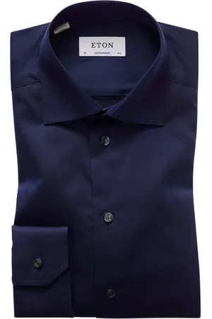 Eton Koszule, Mężczyzna, Niebieski, 3XL, Nylon, Niebieska Stylowa Koszula Formalna Model