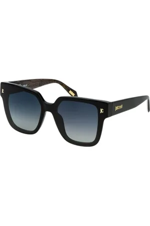 Roberto Cavalli Akcesoria, Kobieta, Czarny, ONE SIZE, Okulary przeciwsłoneczne z nadrukiem węża