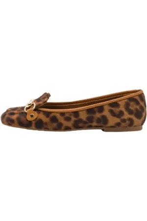 Chloé Buty, Kobieta, brązowy, 38 1/2 EU, Skóra, Baletki w panterkę