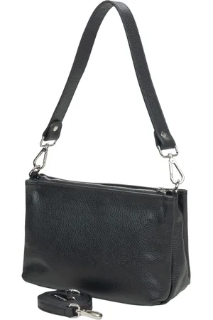 Estro Torebki, Kobieta, Czarny, ONE SIZE, Skóra, Czarna torebka crossbody