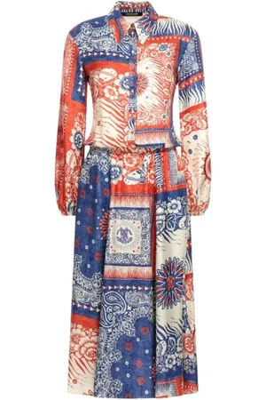Roberto Cavalli Sukienki, Kobieta, Wielobarwność, S, Sukienka Maxi Bandana Patchwork