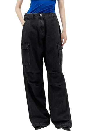 COPERNI Jeansy, Kobieta, Czarny, L, Denim, Denimowe spodnie cargo
