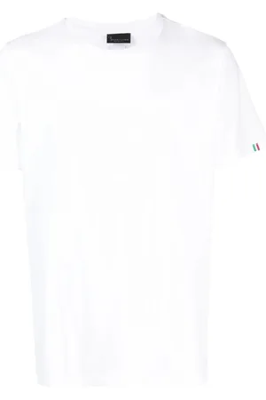 BILLIONAIRE Koszulki, Mężczyzna, Biały, 2XL, Biała Bawełniana Koszulka z Krótkim Rękawem