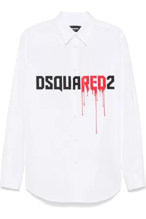 Dsquared2 Koszule, Mężczyzna, Biały, XL, Bawełna, Casual Shirt