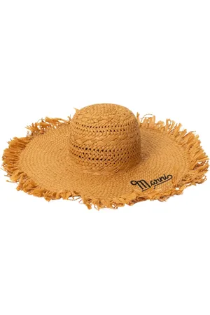 Marni Akcesoria, Kobieta, Beżowy, S, Kapelusz typu bucket z rafii