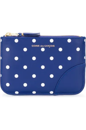 Comme des Garçons Akcesoria, Mężczyzna, Niebieski, ONE SIZE, Skóra, Granatowy portfel-etui na karty