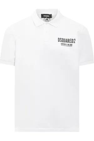 Dsquared2 Koszulki, Mężczyzna, Biały, L, Bawełna, Koszulka Polo z Krótkim Rękawem