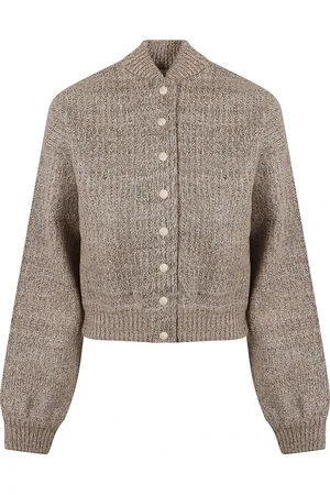 Sportmax Swetry, Kobieta, brązowy, M, Wełna, Edda Cardigan