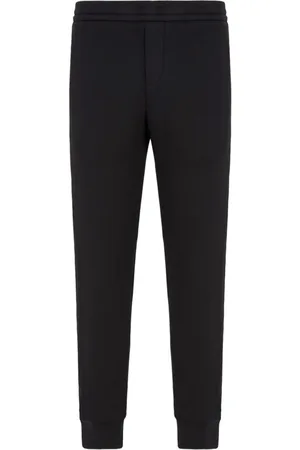 Emporio Armani Spodnie, Mężczyzna, Czarny, M, Czarne spodnie dresowe z elastycznym pasem