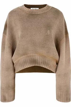 The Attico Swetry, Kobieta, Beżowy, S, Wełna, Oversized Wool Cashmere Sweater