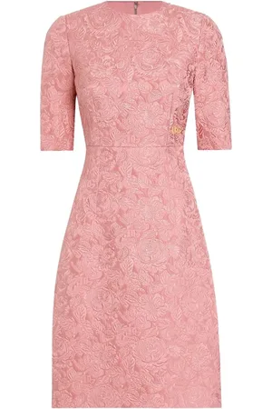 Dolce & Gabbana Sukienki, Kobieta, Różowy, XS, Różowy Sukienka z Logo