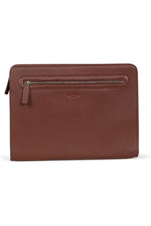 Howard London Torebki, Mężczyzna, brązowy, ONE SIZE, Skóra, Brązowy skórzany pokrowiec na laptopa
