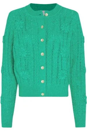 Fabienne Chapot Swetry, Kobieta, Zielony, L, Bawełna, Paris Cardigan