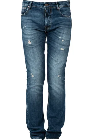 Guess Jeansy, Mężczyzna, Niebieski, W33 L34, Bawełna, Dopasowane jeansy ze zamkiem błyskawicznym Slim Fit