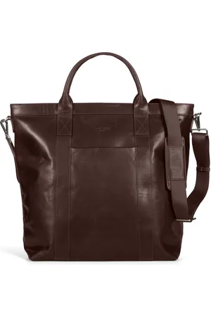 Howard London Torebki, Mężczyzna, brązowy, ONE SIZE, Skóra, Torba Tote z Ciemnobrązowej Skóry