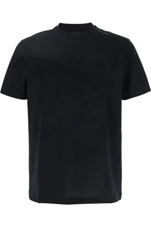 Emporio Armani Koszulki, Mężczyzna, Niebieski, XL, Bawełna, Niebieski T-shirt z Logo Bawełna Mężczyzna