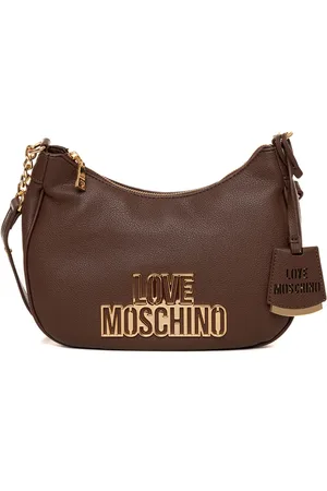 Moschino Torebki, Kobieta, brązowy, ONE SIZE, Torebka w kształcie półksiężyca z zamkiem błyskawicznym