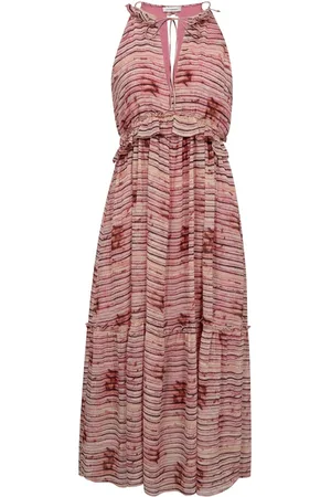 Co`Couture Sukienki, Kobieta, Wielobarwność, M, Poliester, Sukienka Maxi Bubblegum