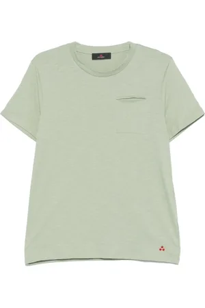 Peuterey Koszulki, Mężczyzna, Zielony, M, Zielony T-shirt z haftowanym logo