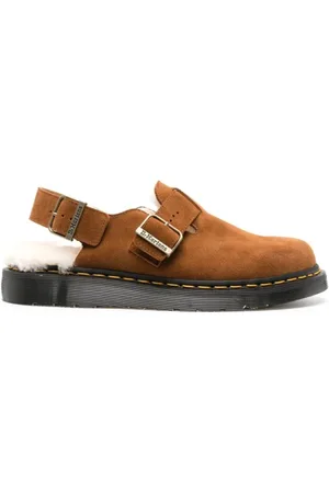 Dr. Martens Buty, Mężczyzna, brązowy, 43 EU, Zamsz, Klapki Shearling w kolorze orzechowego brązu