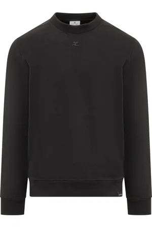 Courrèges Bluzy, Mężczyzna, Czarny, S, Bawełna, Klasyczna bluza polarowa