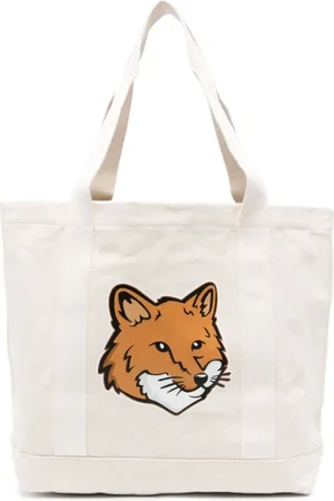 Maison Kitsuné Torebki, Kobieta, Beżowy, ONE SIZE, Bawełna, Torebka Tote