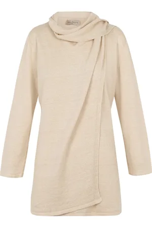 Cortana Swetry, Kobieta, Beżowy, L, Len, Botanica Wrap Top
