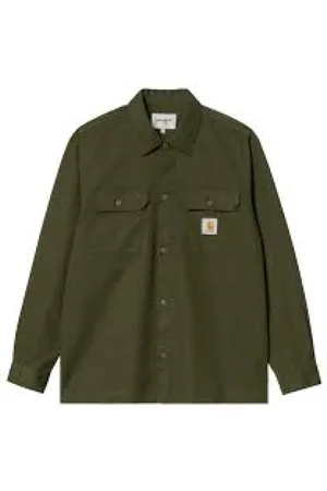 Carhartt Koszule, Mężczyzna, Zielony, S, Bawełna, Koszulka Casualowa Bawełniana