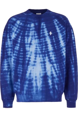 MARCELO BURLON Bluzy, Mężczyzna, Niebieski, S, Bawełna, Maglieria Sweatshirt