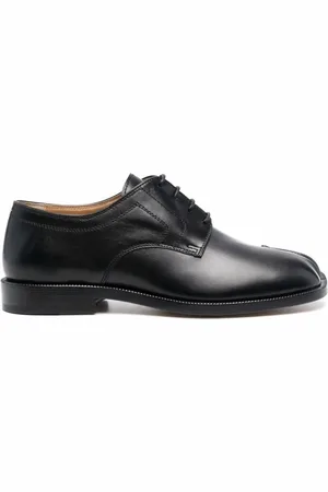 Maison Margiela Buty, Kobieta, Czarny, 40 EU, Skóra, Sznurowane botki Tabi-Toe