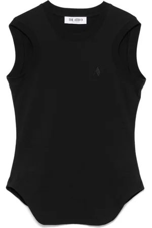 The Attico Koszulki, Kobieta, Czarny, S, Bawełna, Reese Tank Top