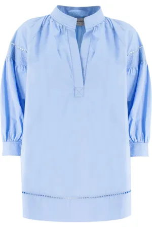 ERMANNO SCERVINO Bluzki, Kobieta, Niebieski, S, Bawełna, Bluzka