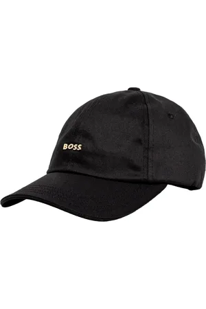 HUGO BOSS Akcesoria, unisex, Czarny, ONE SIZE, Bawełna, Nowoczesna bawełniana czapka z metalowym logo