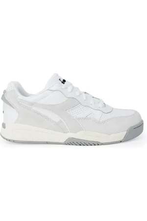 Diadora Buty, Mężczyzna, Biały, 44 EU, Skóra, Sportowe sneakersy z gumową podeszwą