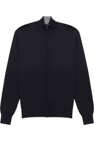 Brooks Brothers Swetry, Mężczyzna, Niebieski, S, Kaszmir, Sweter z bawełny i kaszmiru