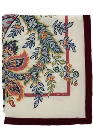 Etro Akcesoria, Kobieta, Wielobarwność, ONE SIZE, Jedwabna Stola Boheme z Nadrukiem Placed