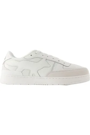 Maison Kitsuné Buty, Mężczyzna, Biały, 42 EU, Zamsz, Białe Skórzane Sneakersy - Chiru