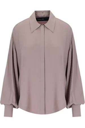 FEDERICA TOSI Bluzki, Kobieta, Różowy, XS, Mauve Oversize Koszula