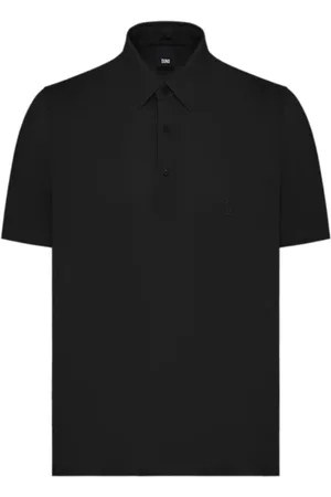 Duno Koszulki, Mężczyzna, Czarny, L, Czarna Polo T-shirt Lekki Stretch