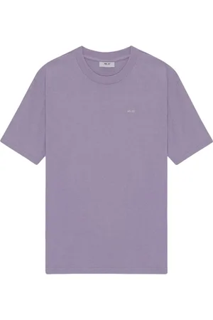 NN.07 Koszulki, Mężczyzna, Fioletowy, 2XL, Haftowana koszulka w kolorze fioletowym