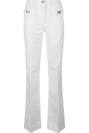Elisabetta Franchi Jeansy, Kobieta, Biały, W26, Denim, Klasyczne jeansy denimowe