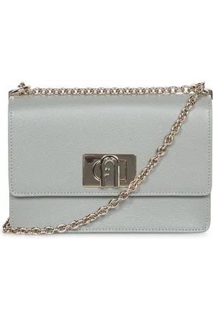 Furla Torebki, Kobieta, Zielony, ONE SIZE, Skóra, Elegancka torebka ze skóry agawy z złotym zamkiem