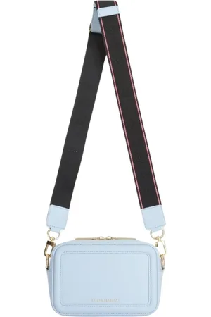 Chiara Ferragni Torebki, Kobieta, Niebieski, ONE SIZE, Poliester, Niebieska torba na aparat fotograficzny z tkaniny z klamrą w kształcie oka