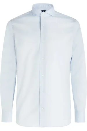 Boggi Milano Koszule, Mężczyzna, Niebieski, 4XL, Bawełna, Koszula Stretch Pin Point z Kołnierzykiem Napoli