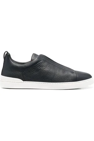 Ermenegildo Zegna Buty, Mężczyzna, Niebieski, 41 EU, Skóra, Sneakersy Triple Stitch