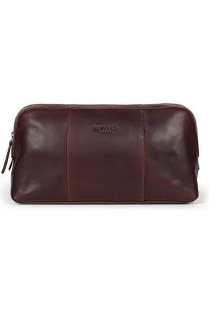 Howard London Torebki, Mężczyzna, brązowy, ONE SIZE, Skóra, Brązowa Skórzana Kosmetyczka Organizer