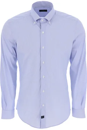 FAY Koszule, Mężczyzna, Niebieski, 2XL, Bawełna, Casual Shirt
